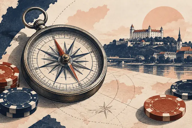 Ilustrovaný kompas, Bratislavský hrad a kasínové žetóny